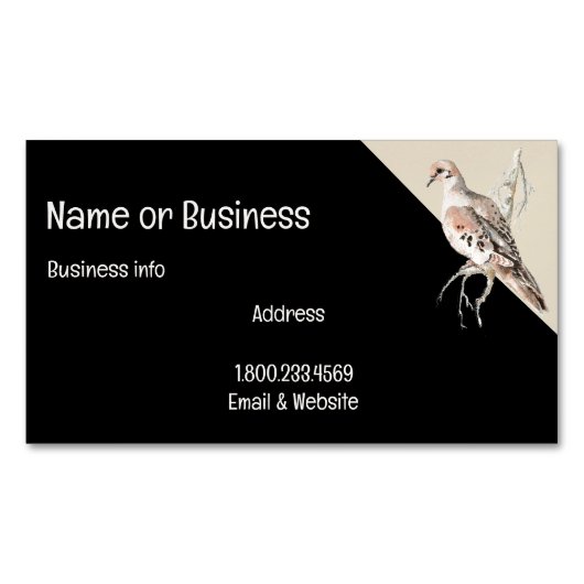 Carte Dove/Turtle Dove en deuil pour Customiser (devant)