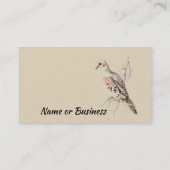 Carte Dove/Turtle Dove en deuil pour Customiser (Dos)