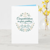 Carte Doves and Roses, Wedding Congratulations BlankCard (Fleur jaune)