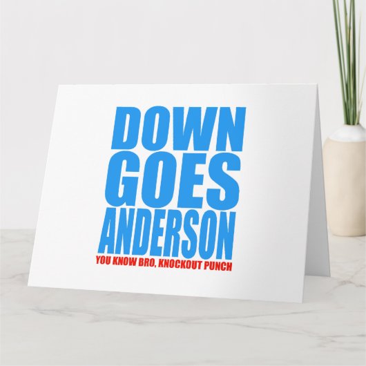 Carte Down Goes Anderson (Devant)