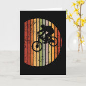 Carte Downhill Mountain Biker MTB Sunset Cadeau (Fleur jaune)
