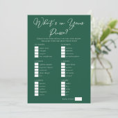 Carte Downloadable Green Purse Bridal Shower Game (Debout devant)