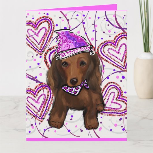 CARTE DOXIE ROUX AUX CHEVEUX LONGS (Devant)