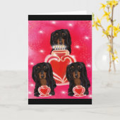 Carte Doxie Saint-Valentin (Fleur jaune)