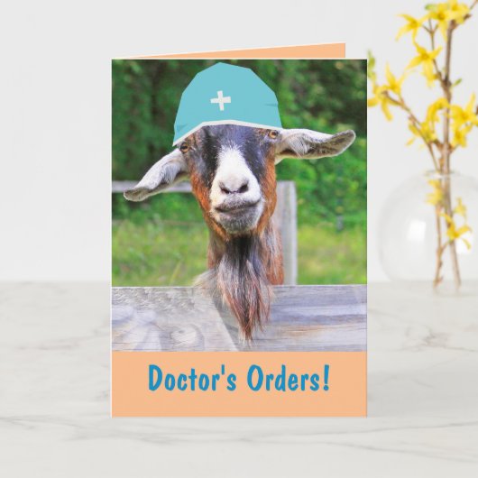 Carte Dr Eli La Chèvre Va Bien (Fleur jaune)