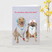 Carte Dr Moses et l'infirmière Suzy Q Get Well (Fleur jaune)