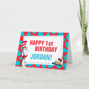 Carte Dr. Seuss Chat Chapeauté Anniversaire