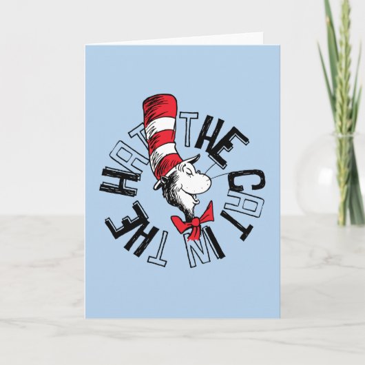Carte Dr Seuss | Chat dans l'art rond Casquette (Devant)