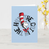 Carte Dr Seuss | Chat dans l'art rond Casquette (Fleur jaune)
