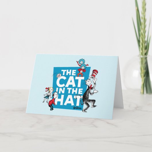 Carte Dr Seuss | Chat dans le logo du Casquette - Caract (Devant)