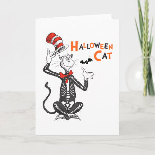 Carte Dr Seuss   Chat d'Halloween en Casquette