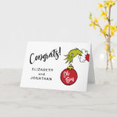 Carte Dr Seuss | Félicitations à mon bébé Grinch (Fleur jaune)