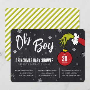 Carte Dr. Seuss Fête de bébé Oh Boy Grinch