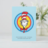 Carte Dr. Seuss | Graphisme de tête de Chat dans le Chap (Debout devant)