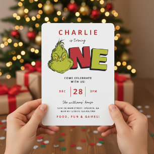 Carte Dr Seuss Grinch 1er anniversaire