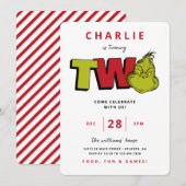 Carte Dr. Seuss | Grinch 2e Anniversaire (Devant / Derrière)