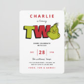Carte Dr. Seuss | Grinch 2e Anniversaire (Debout devant)