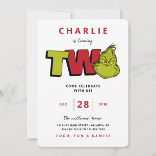 Carte Dr. Seuss   Grinch 2e anniversaire