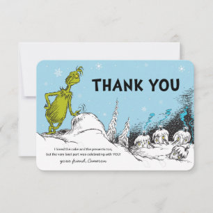 Carte Dr. Seuss   Grinch Hiver Anniversaire Merci