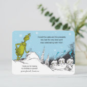 Carte Dr Seuss | Grinch hiver Merci d'anniversaire (Debout devant)