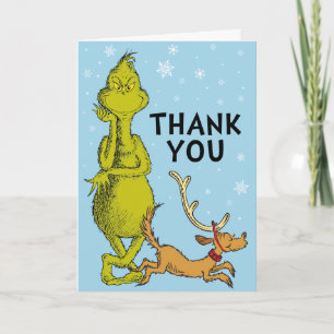Carte Dr Seuss   Grinch hiver Merci d'anniversaire