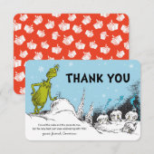 Carte Dr Seuss | Grinch hiver Merci d'anniversaire (Devant / Derrière)