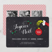 Carte Dr Seuss | Grinch - Joyeux Noël Photo (Devant / Derrière)