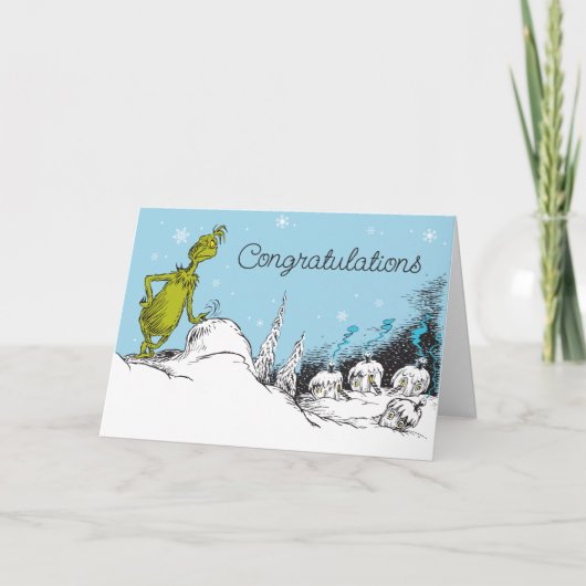 Carte Dr Seuss | Grinch Winter Baby Félicitations (Devant)