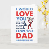 Carte Dr Seuss | Je T'Aime Papa Tant Que Tu Vois (Fleur jaune)