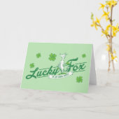Carte Dr. Seuss | Lucky Fox dans ses chaussettes irlanda (Fleur jaune)
