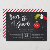 Carte Dr Seuss | Ne soyez pas un Grinch Christmas Party (Devant / Derrière)