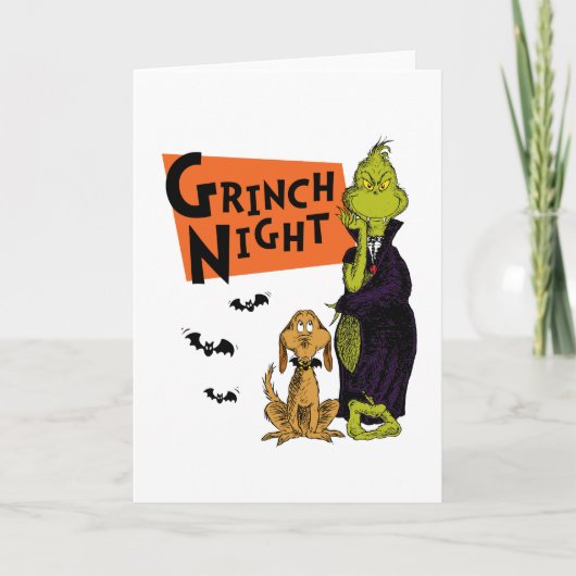 Carte Dr. Seuss | Nuit d'Halloween Grinch Graphique (Devant)