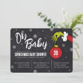 Carte Dr Seuss | Oh Baby Grinch Baby shower (Debout devant)