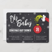 Carte Dr Seuss | Oh Baby Grinch Baby shower (Devant)