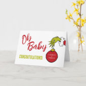 Carte Dr Seuss | Oh Baby Grinch Bébé Félicitations (Fleur jaune)
