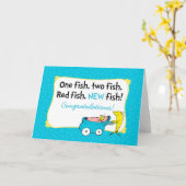 Carte Dr Seuss | One Fish - Baby Boy Félicitations (Fleur jaune)