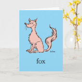 Carte Dr. Seuss | Renard Rose (Fleur jaune)