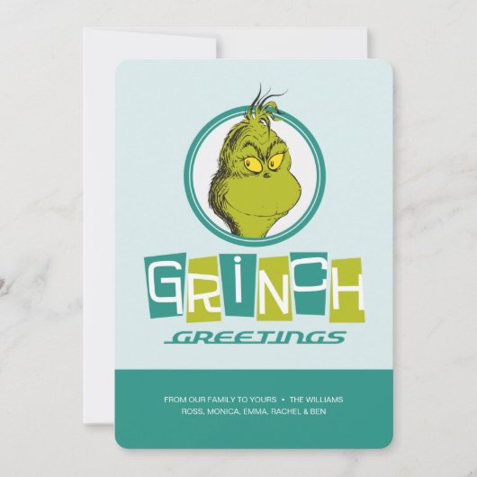 Carte Dr. Seuss | Salutations grincheuses (Devant)
