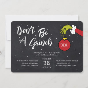 Carte Dr. Seuss Soirée de Noël : Ne soyez pas un Grinc