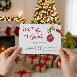 Carte Dr. Seuss Soirée de Noël : Ne soyez pas un Grinc