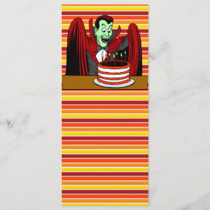 Carte Dracula Vampire Caricature Halloween Anniversaire