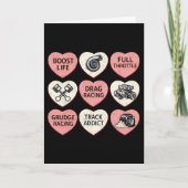 Carte Drag Racing Valentine Candy Hearts (Devant)