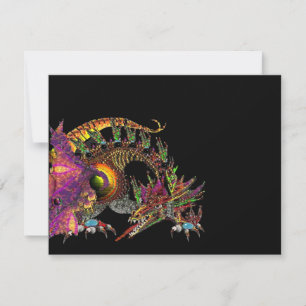 CARTE DRAGO / DRAGON D'IMAGINAIRE EN ROSE D'OR PURPLE NO