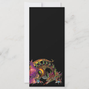 CARTE DRAGO / DRAGON D'OR IMAGINAIRE EN PURPLE ET NOIR