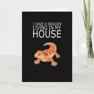 Carte Dragon À Phares VIVANT MA MAISON Lizard Reptil Cad