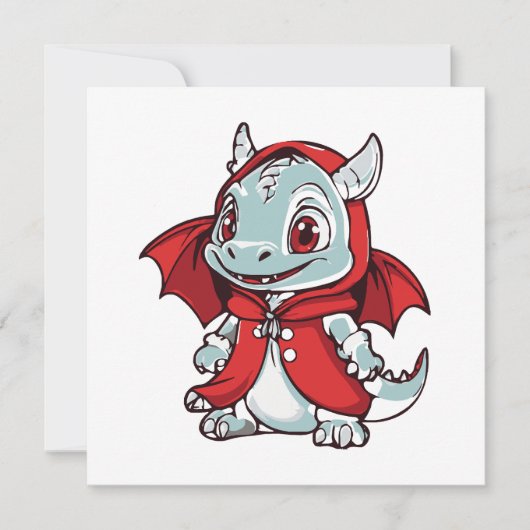 Carte Dragon albinos en rouge (Devant)
