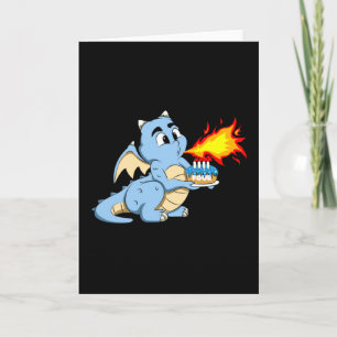 Carte DRAGON ANNIVERSAIRE 4 4ème anniversaire Boy Cute D