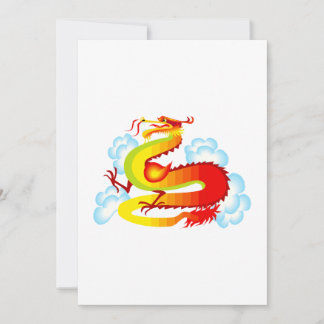 Carte Dragon asiatique dans les nuages
