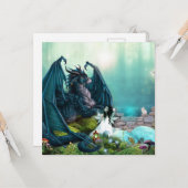 Carte Dragon Avec Fée Girl (Devant/Arrière en situation)