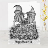 Carte Dragon avec Zombie (Fleur jaune)